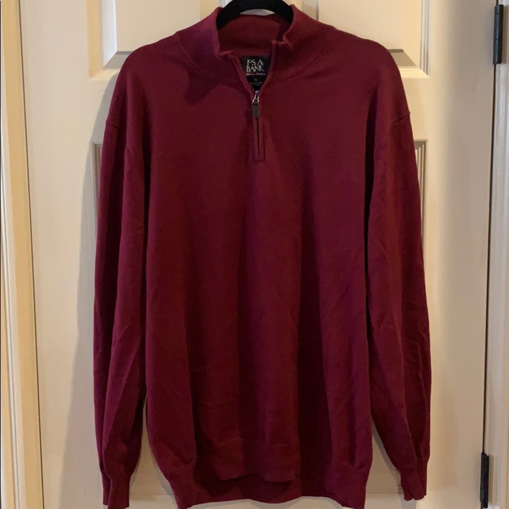 Jos A Bank Signature Collection Burgundy Sweater